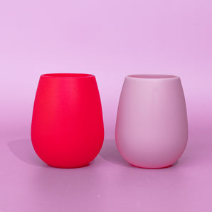 Pink Silicone Cocktail Tumbler Pack - Unbreakable!
