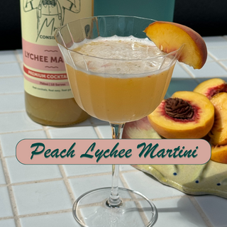 Summer Peach Lychee Martini Cocktail Recipe