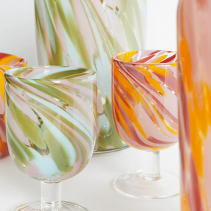 Desert Flower Swirl Cocktail Glass - 2 Pack