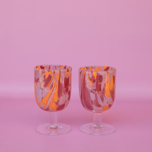 Desert Flower Swirl Cocktail Glass - 2 Pack