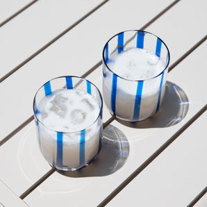 Mykonos Stripe Tumbler Glass - 2 Pack