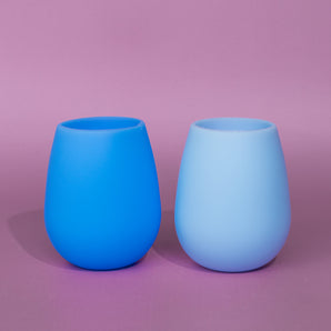 Blue Silicone Cocktail Tumbler Pack - Unbreakable!