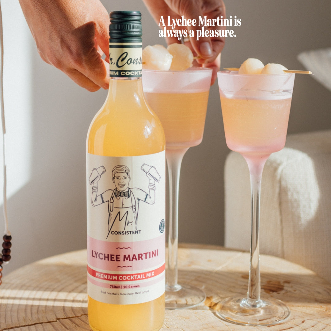 LYCHEE MARTINI Mr. Consistent Cocktail Mixers